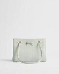 Dior Qixi Small Dior Promenade Shopping Bag Soupir Green Smooth Cannage Calfskin