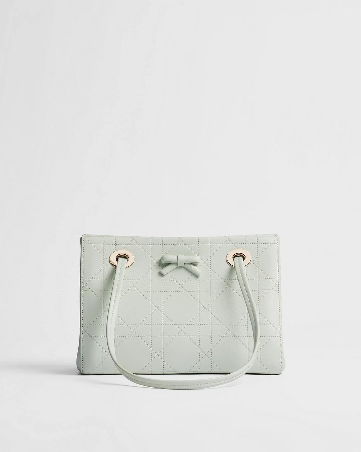 Dior Qixi Small Dior Promenade Shopping Bag Soupir Green Smooth Cannage Calfskin