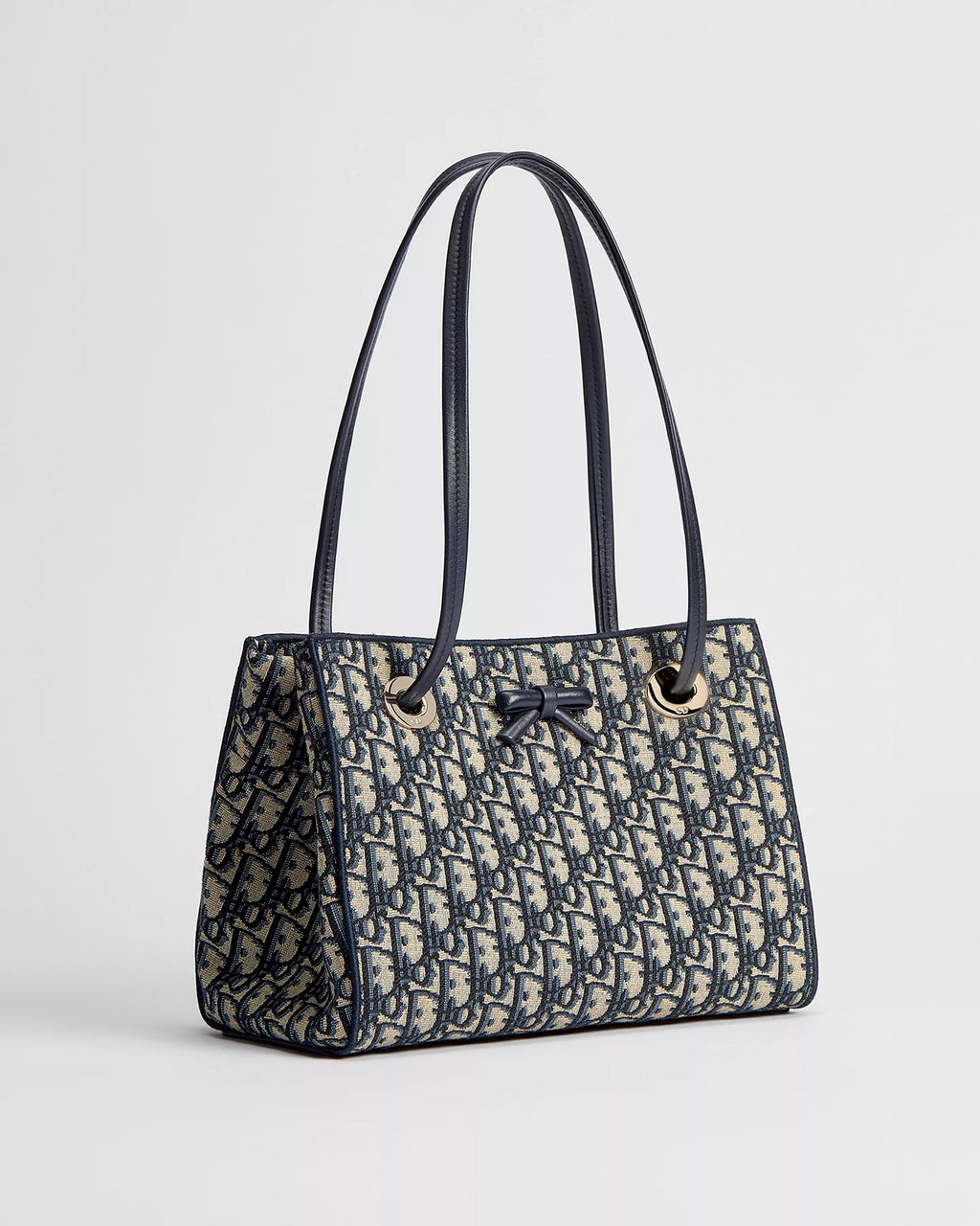 Small Dior Promenade Shopping Bag Blue Dior Oblique Jacquard