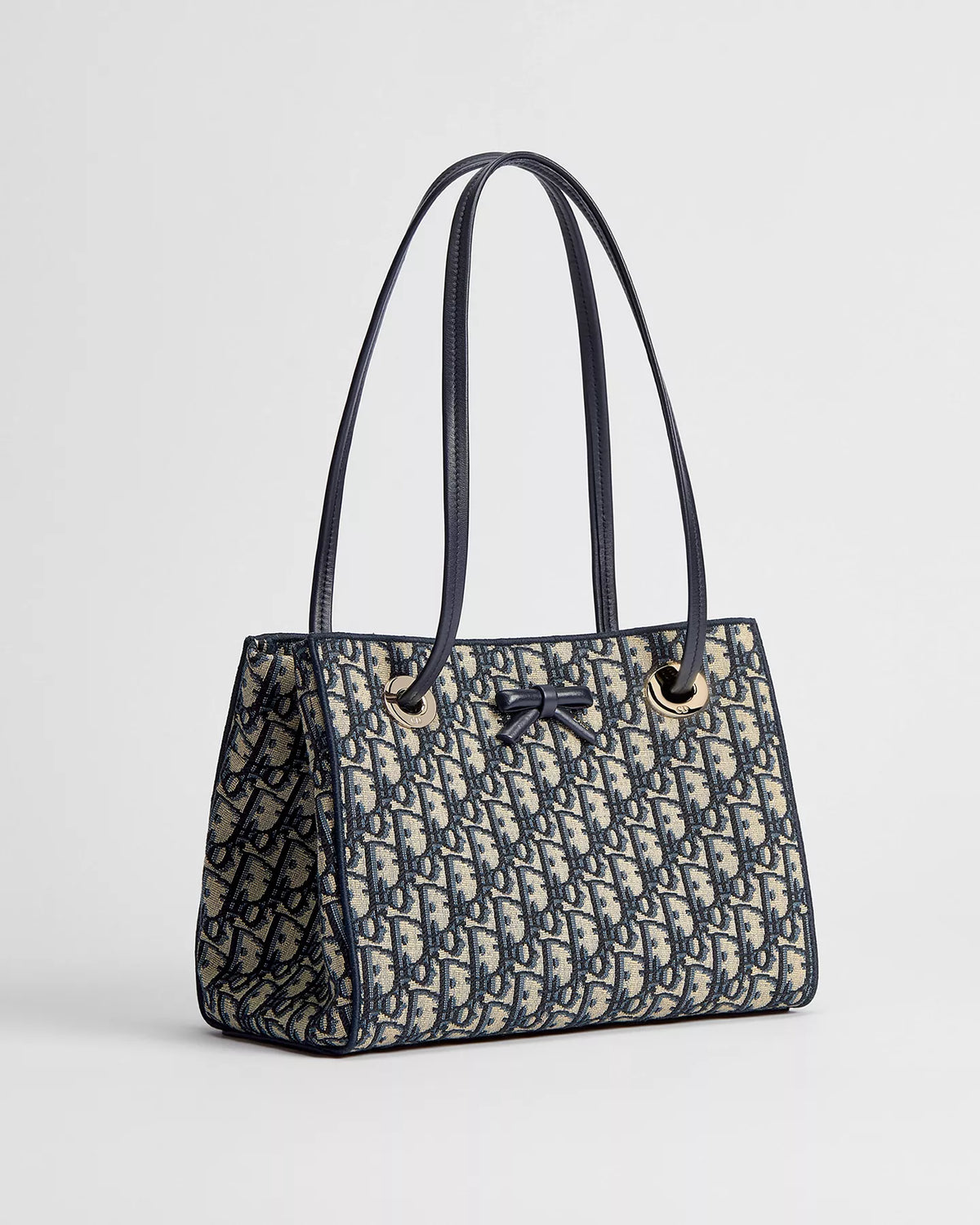 Small Dior Promenade Shopping Bag Blue Dior Oblique Jacquard