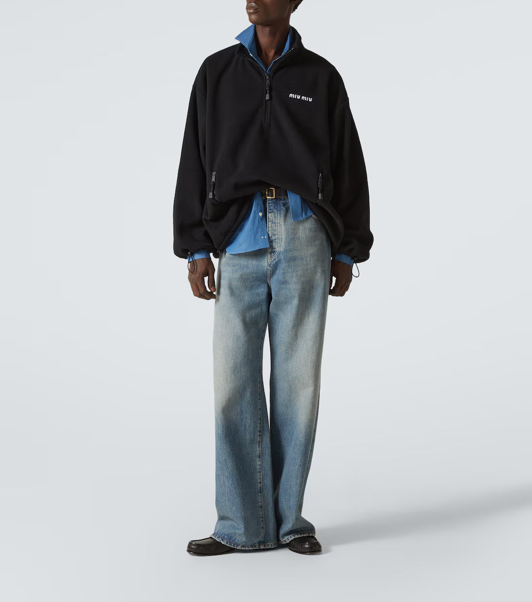 Miu Miu Fleece half-zip sweater