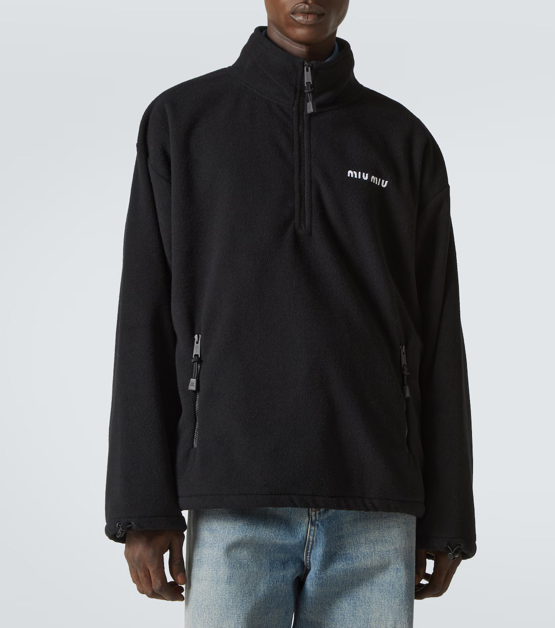 Miu Miu Fleece half-zip sweater