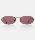 Fendi Fendi First Crystal oval sunglasses