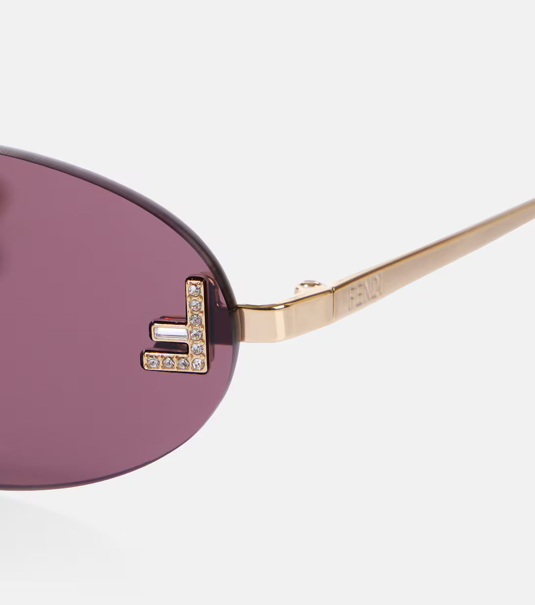 Fendi Fendi First Crystal oval sunglasses