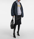 Balenciaga Logo cotton jersey hoodie