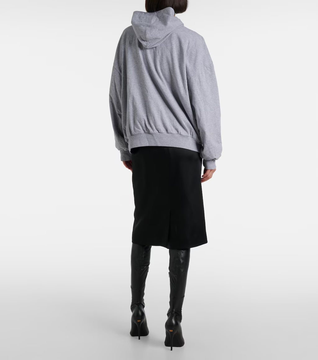 Balenciaga Logo cotton jersey hoodie