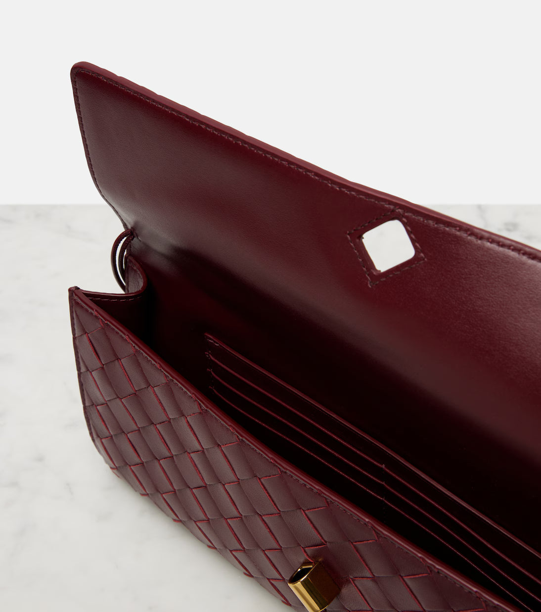 Bottega Veneta Andiamo Intrecciato leather clutch