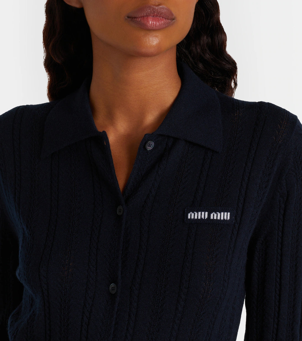 Miu Miu Open-knit cashmere cardigan