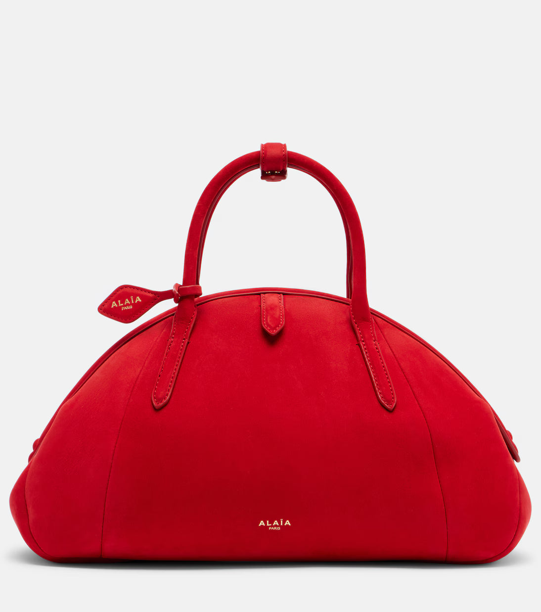Alaïa Purse Small suede top-handle bag