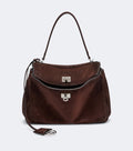 Balenciaga Rodeo Small suede top-handle bag