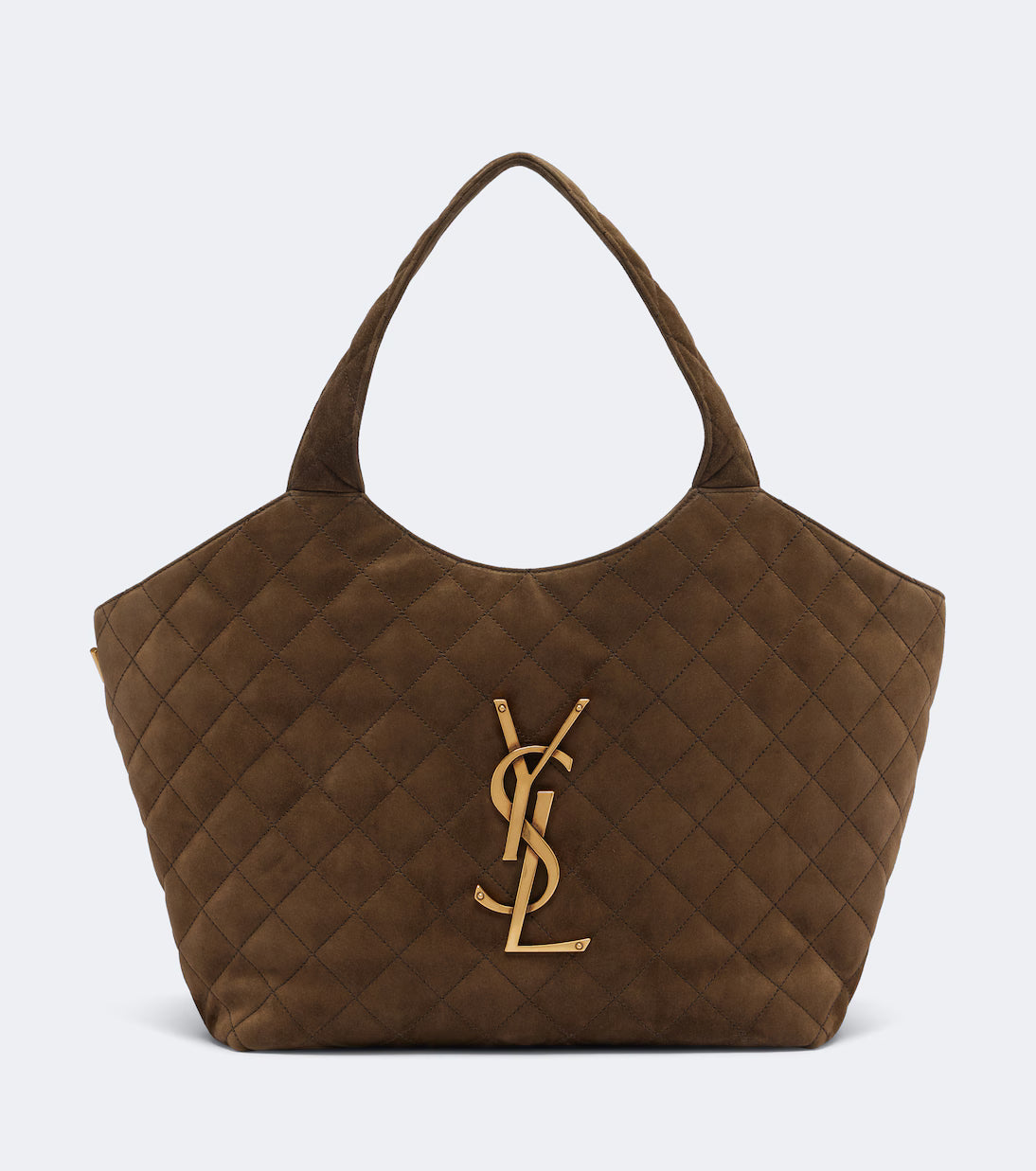 Saint Laurent Icare Medium quilted suede tote bag