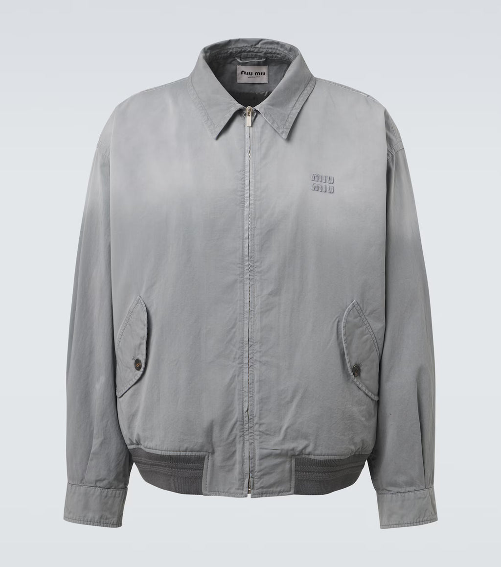 Miu Miu Cotton twill blouson jacket