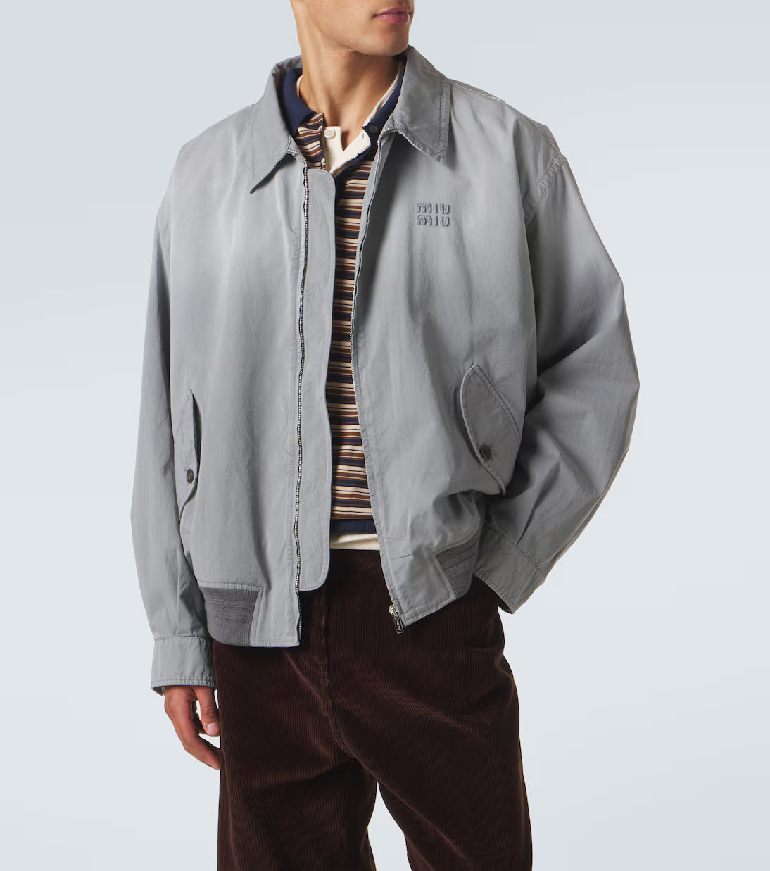 Miu Miu Cotton twill blouson jacket