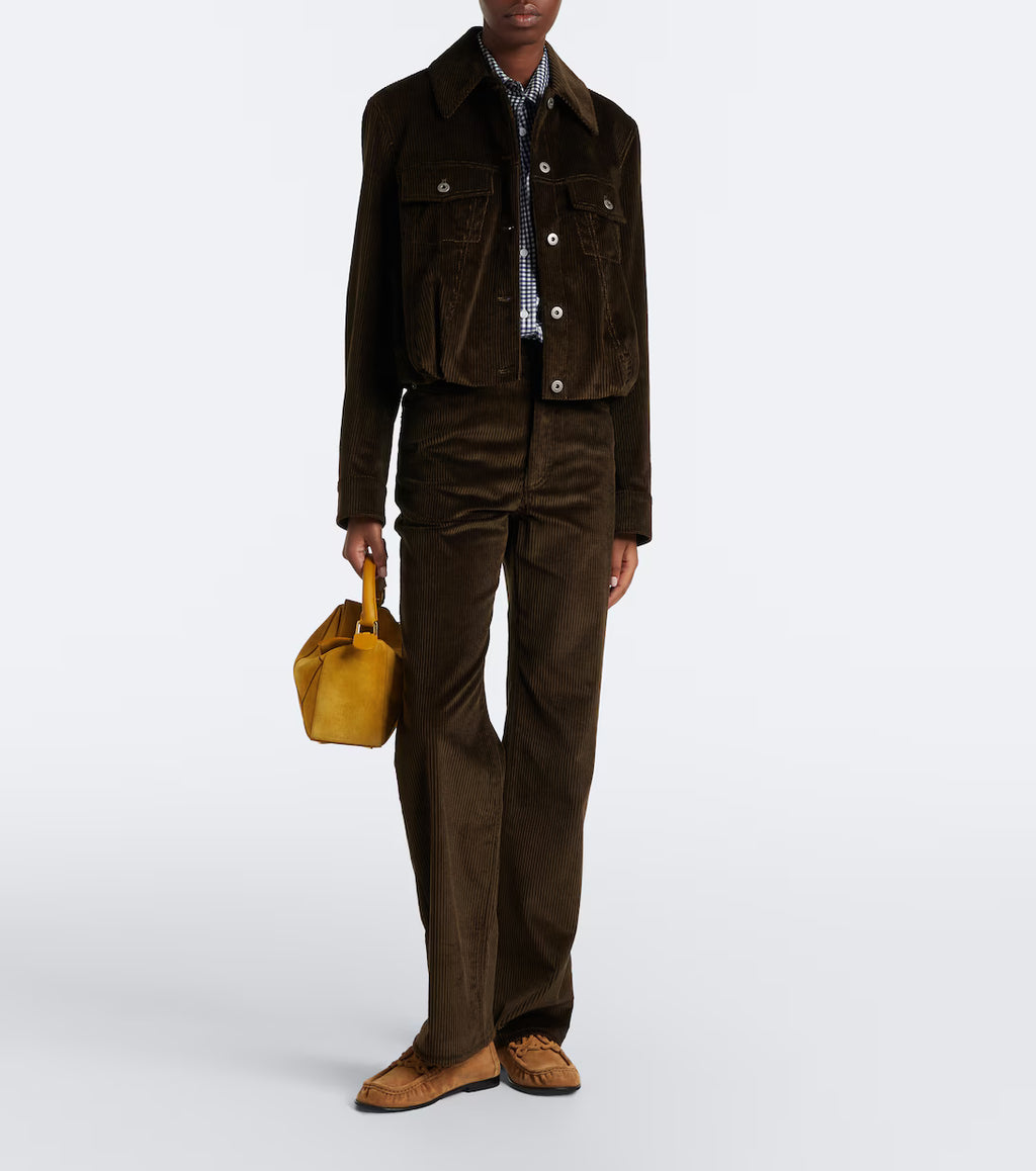 Loewe Featherlight Puzzle Small suede top-handle bag
