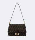 Fendi Baguette® Flap Medium FF Zucca canvas shoulder bag