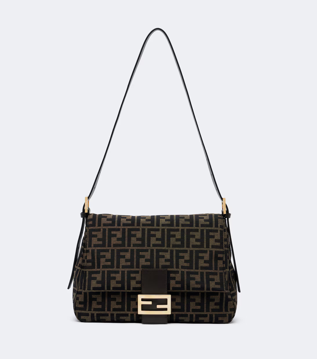 Fendi Baguette® Flap Medium FF Zucca canvas shoulder bag