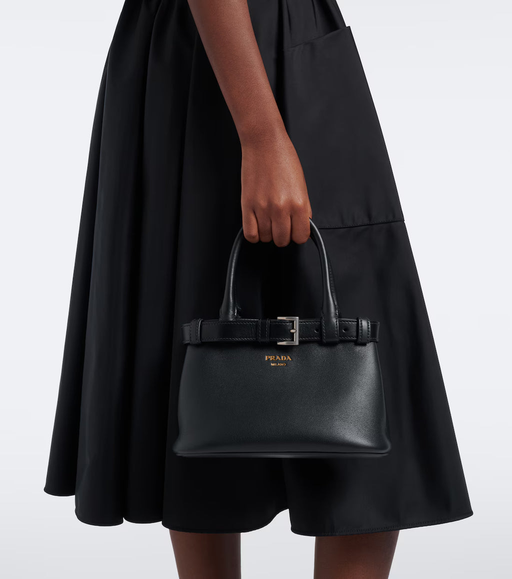 Prada Prada Buckle Small leather top-handle bag
