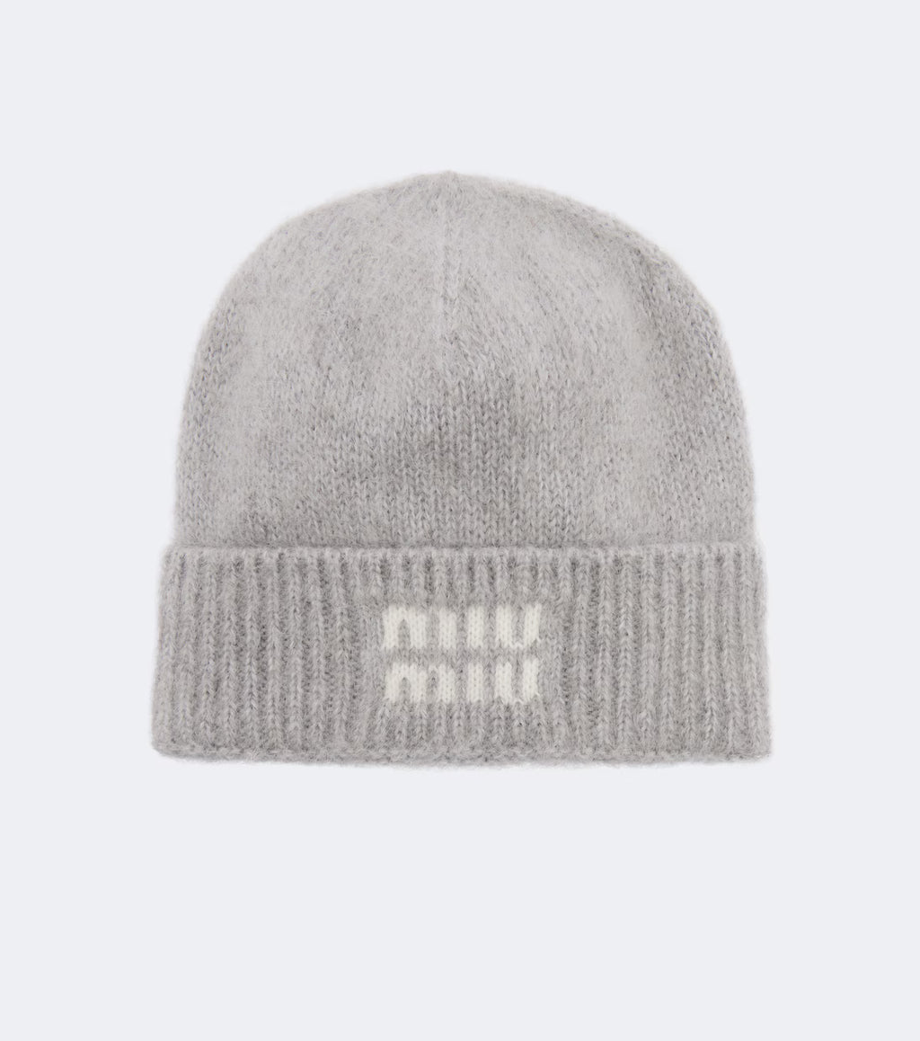 Miu Miu Logo mohair-blend beanie
