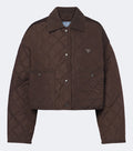 Prada Re-Nylon corduroy-trimmed cropped jacket