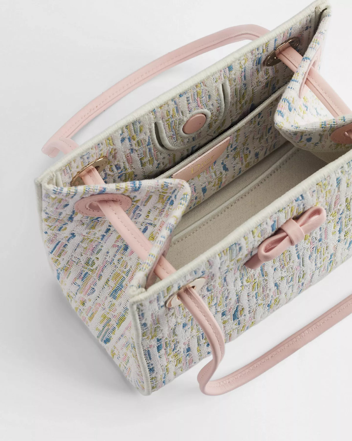 Dior Promenade Mini Shopping Bag Multicolor Dior Oblique Pastel Jacquard